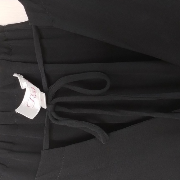 Parker silk black dress lightweight LBD size small sheer with lining - Picture 3 of 10